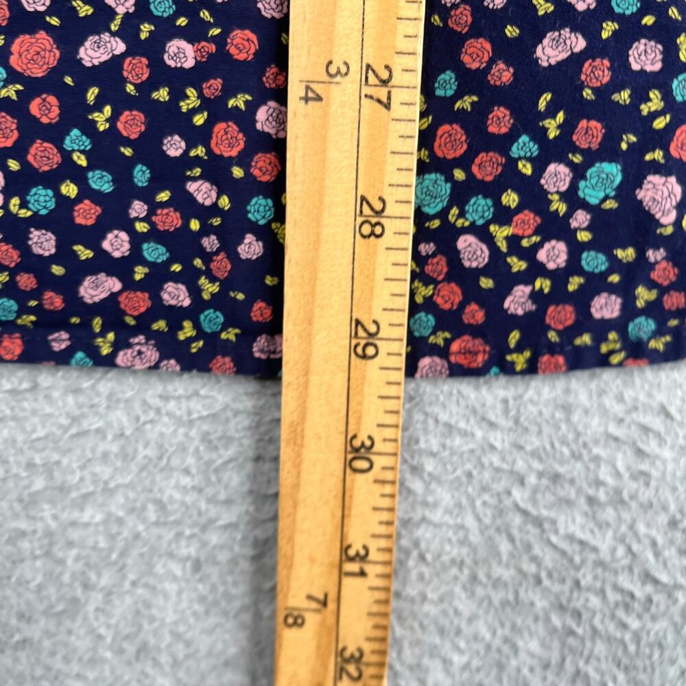 Denim & Flower Floral XL Shirt Slim Fit Colorful Button Up Short Sleeve Mens - Picture 7 of 7